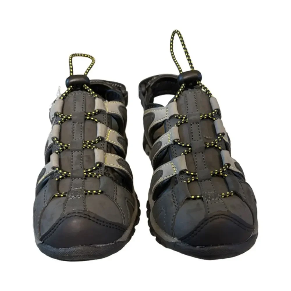 Kids Hi-tec Cove II Jr Water Sandal Shoes Size 13 Black/Charcoal/Lemon~NEW - Picture 2 of 6